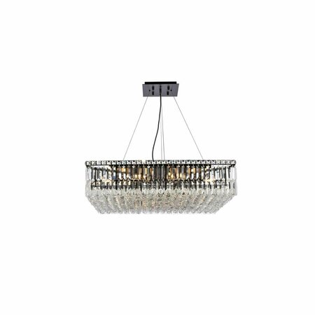 LIGHTING BUSINESS V2032D32BK-RC 32 in. Maxime Chandelier, Black LI1727166